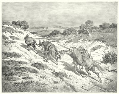 Don Chisciotte di Gustave Doré: "Guidando l