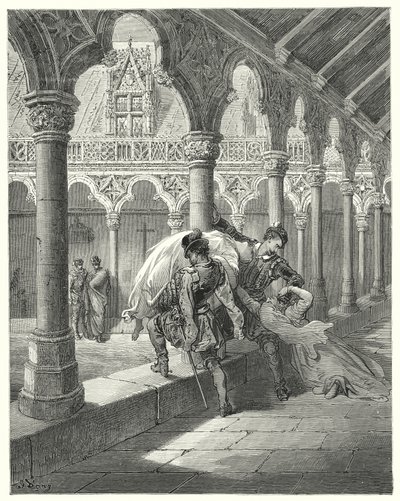 Lucinda, trovandosi in suo potere, svenne (incisione) da Gustave Dore