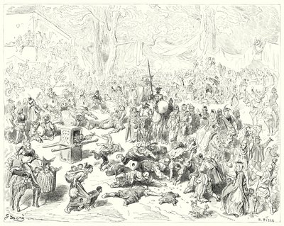 Don Chisciotte di Gustave Doré: "Il povero Sancho seguiva il suo padrone con il cuore pesante" da Gustave Dore