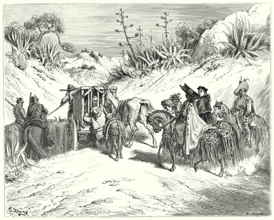 Don Chisciotte di Gustave Doré: "Il curato era molto attento e lo credeva un uomo di sano giudizio" da Gustave Dore