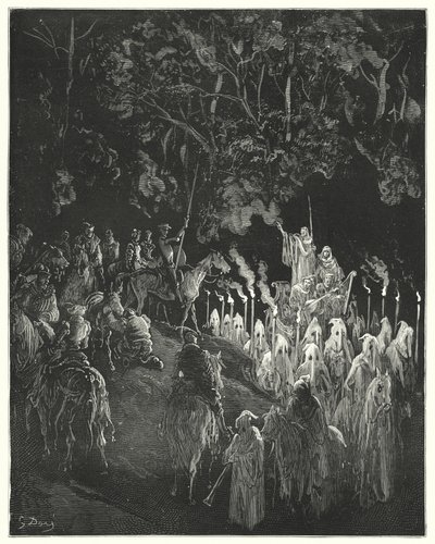 Don Chisciotte di Gustave Doré: "La figura in abito si alzò" da Gustave Dore