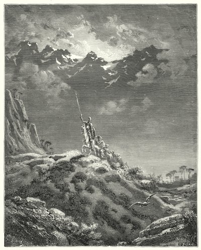 Don Chisciotte di Gustave Doré: "Verso il regno di Micomicón" (incisione) da Gustave Dore