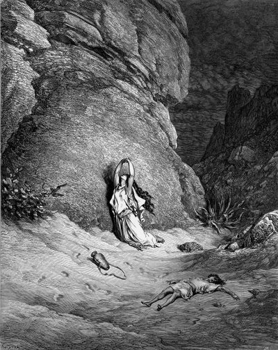 Agar e Ismaele, incisione di Doré da Gustave Dore
