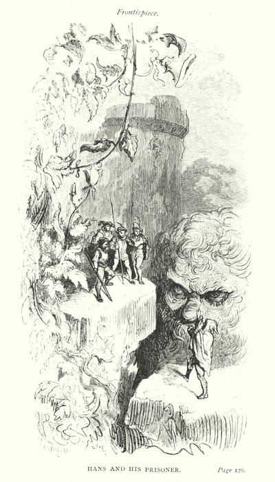 Hans e il suo prigioniero (incisione) da Gustave Dore
