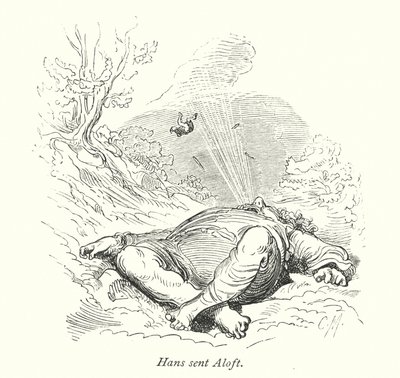 Hans mandato in alto (incisione) da Gustave Dore