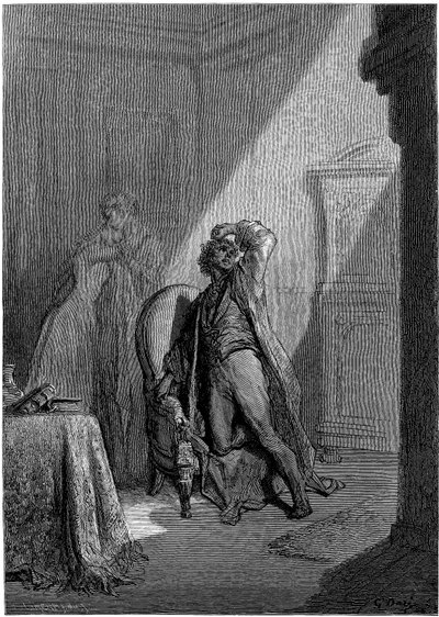 Illustrazione di Gustave Doré per il racconto breve di Edgar Allan Poe 