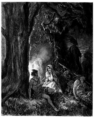 Illustrazione di Gustave Doré per il romanzo di François René de Chateaubriand, Atala, edizione Hachette 1863 da Gustave Dore