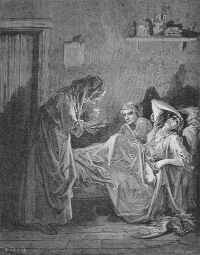 Illustrazione per La Vecchia e i Due Servi, da 