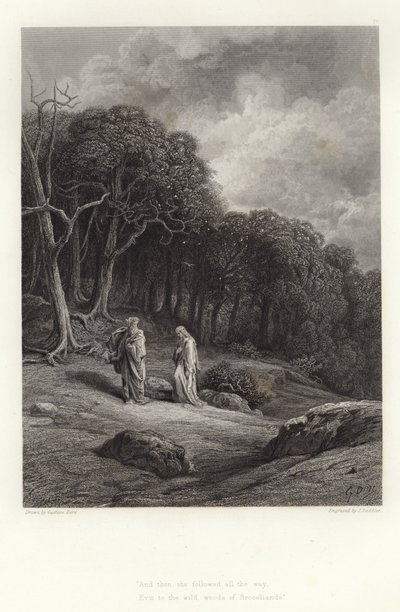 Illustrazione per Vivien di Alfred Tennyson da Gustave Dore