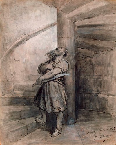 Illustrazione per la fiaba Barbablù di Charles Perrault, prima del 1862 da Gustave Dore