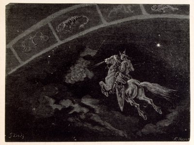 Illustrazione del segno zodiacale Scorpione, da La leggenda di Croque-Mitaine da Gustave Dore