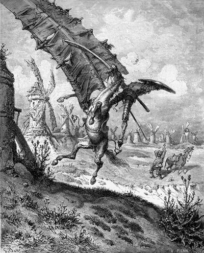 Illustrazione per il libro Don Chisciotte della Mancia di M. de Cervantes da Gustave Dore