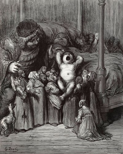Illustrazione per il libro Gargantua e Pantagruel di Rabelais, 1854 da Gustave Dore