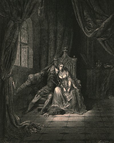 Nelle sue foglie quel giorno non leggemmo più, c1890 da Gustave Dore