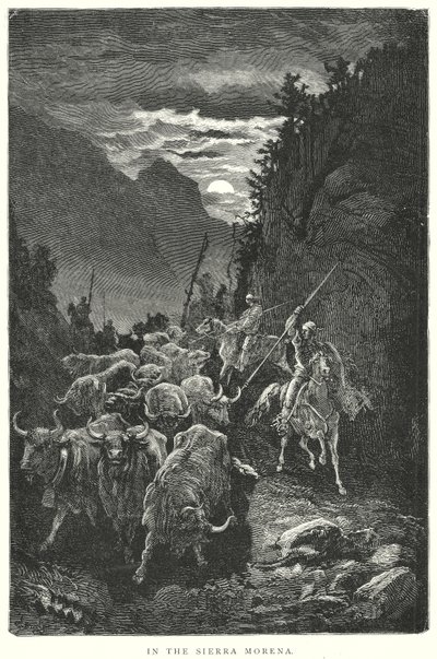 Nella Sierra Morena (incisione) da Gustave Dore