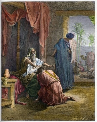 Isacco benedice Giacobbe - Genesi da Gustave Dore