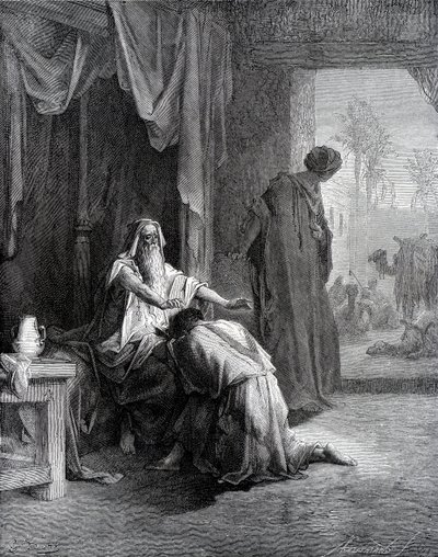 Isacco benedice Giacobbe da Gustave Dore