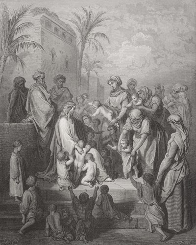 Gesù benedice i bambini, illustrazione dalla 