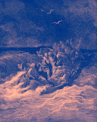 Gesù calma la tempesta - Bibbia da Gustave Dore