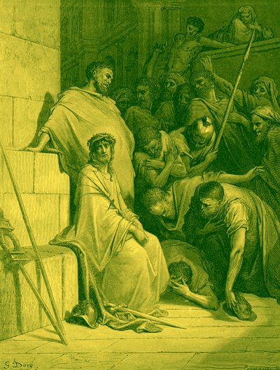 Gesù è deriso dai soldati romani - Bibbia da Gustave Dore