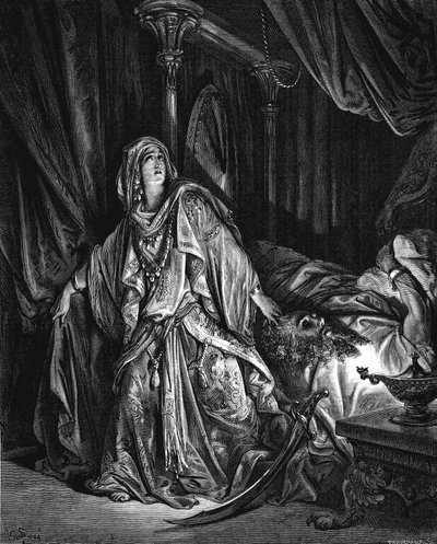 Giuditta sta per tagliare la testa di Oloferne, 1866 da Gustave Dore