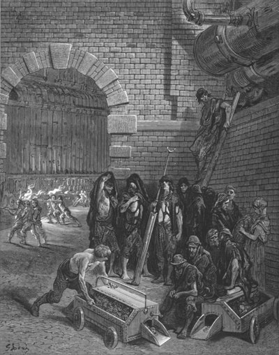 Lambeth Gas Works, 1872 da Gustave Dore