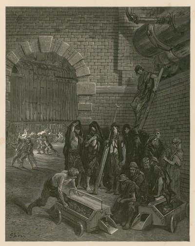 Lambeth Gas Works, Londra da Gustave Dore