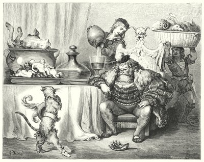Il Gatto con gli Stivali (incisione) da Gustave Dore