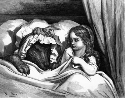 Cappuccetto Rosso, incisione di Gustave Doré da Gustave Dore