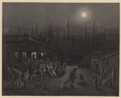Docklands di Londra da Gustave Dore