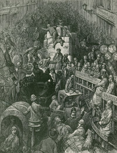 Scena di strada a Londra da Gustave Dore