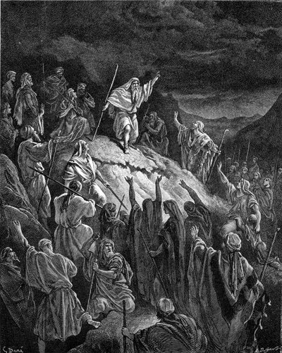 Mattatia che fa appello ai rifugiati ebrei - Bibbia da Gustave Dore