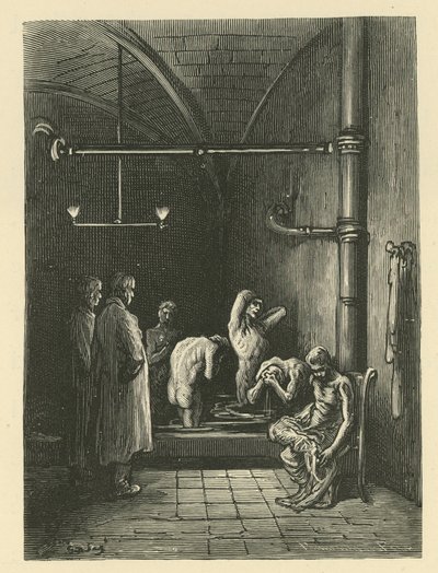 Uomini nei bagni alla Casa del Rifugio da Gustave Dore