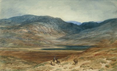 Paesaggio montuoso con cervi da Gustave Dore