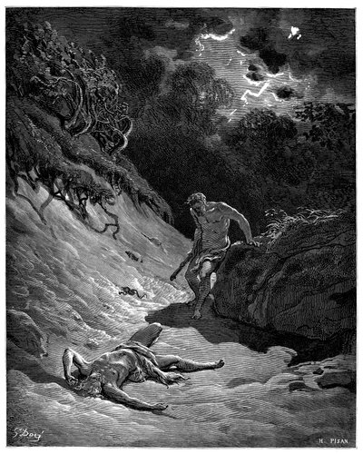 Omicidio di Abele da parte di Caino (illustrazione di Gustave Doré per La Bibbia) da Gustave Dore