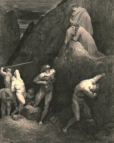 Ora guarda come mi squarcio! Guarda come è mutilato Maometto!, c1890 da Gustave Dore