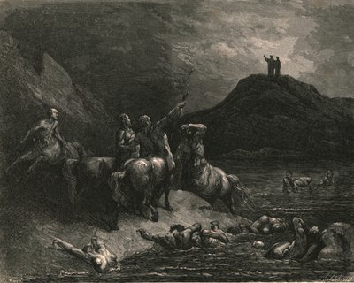Uno gridò da lontano: Dite a quale pena siete condannati, c1890 da Gustave Dore
