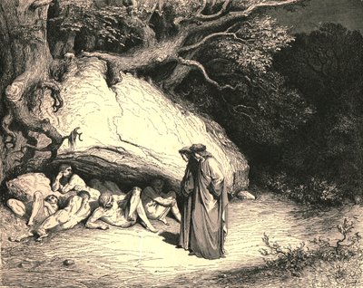 Solo così afflitti, che viviamo desiderando senza speranza da Gustave Dore