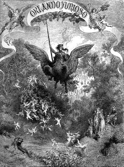 Orlando Furioso di Ludovico Ariosto, copertina da Gustave Dore