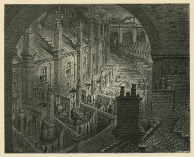 Sopra Londra in treno da Gustave Dore