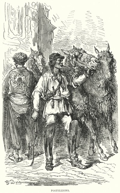 Postiglioni (incisione) da Gustave Dore