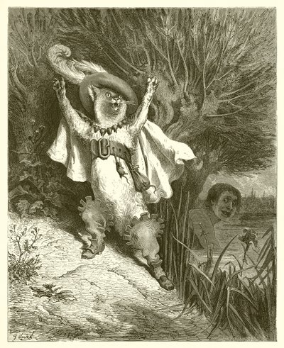 Il gatto con gli stivali, c.1868 da Gustave Dore