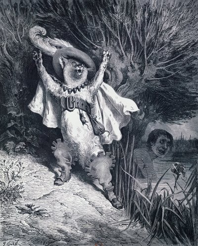 Il gatto con gli stivali, illustrazione di Gustave Doré per la fiaba di Charles Perrault da Gustave Dore