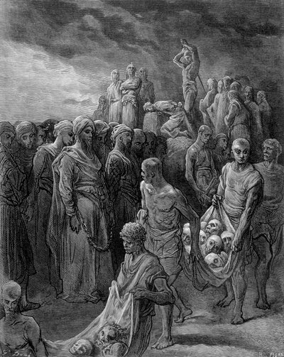Riccardo, usando rappresaglie, fece giustiziare i prigionieri - incisione di Gustave Doré da Gustave Dore