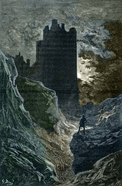 Romanticismo: “Il Castello della Paura” Illustrazione di Gustave Doré (1832-1883) Collezione privata da Gustave Dore
