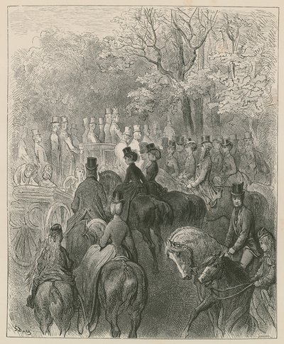 Rotten Row, Hyde Park, Londra da Gustave Dore
