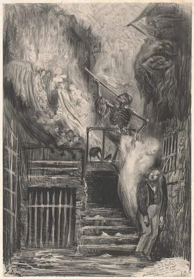 Rue de la Vieille lanterne [Il suicidio di Gérard de Nerval] da Gustave Dore