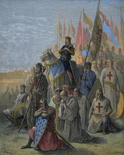 San Luigi arriva davanti a Damietta da Gustave Dore