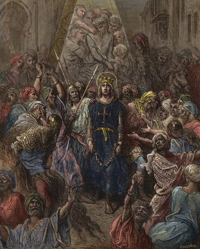 San Luigi prigioniero a Mansoura durante la settima crociata nel 1250 da Gustave Dore