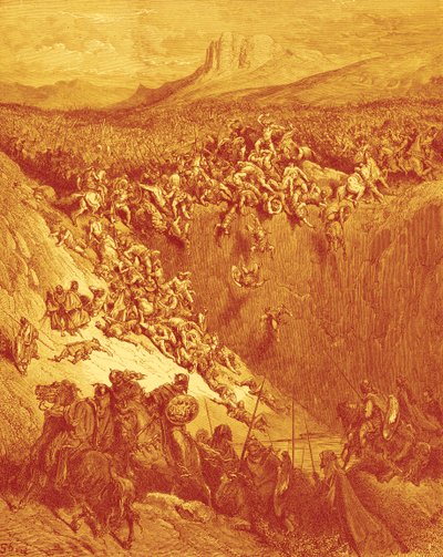Sansone uccide i Filistei con la mascella di un asino, di Doré da Gustave Dore